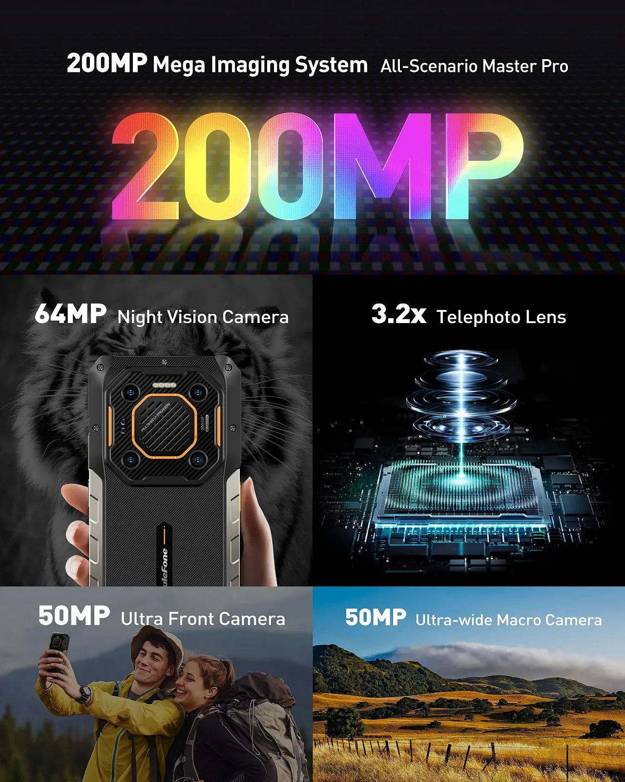 Смартфон Ulefone Armor 26 Ultra 5G 24GB+512GB 200MP+64MP 6.78" FHD+ 120Hz 15600mAh 120W, фото №3