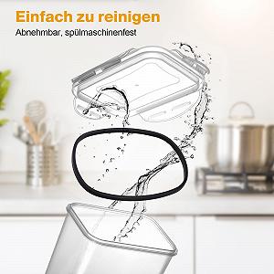 Набір герметичних ємностей для зберігання YASHE 10 x 1.5 л з кришкою synthetic.ua - Фото 1