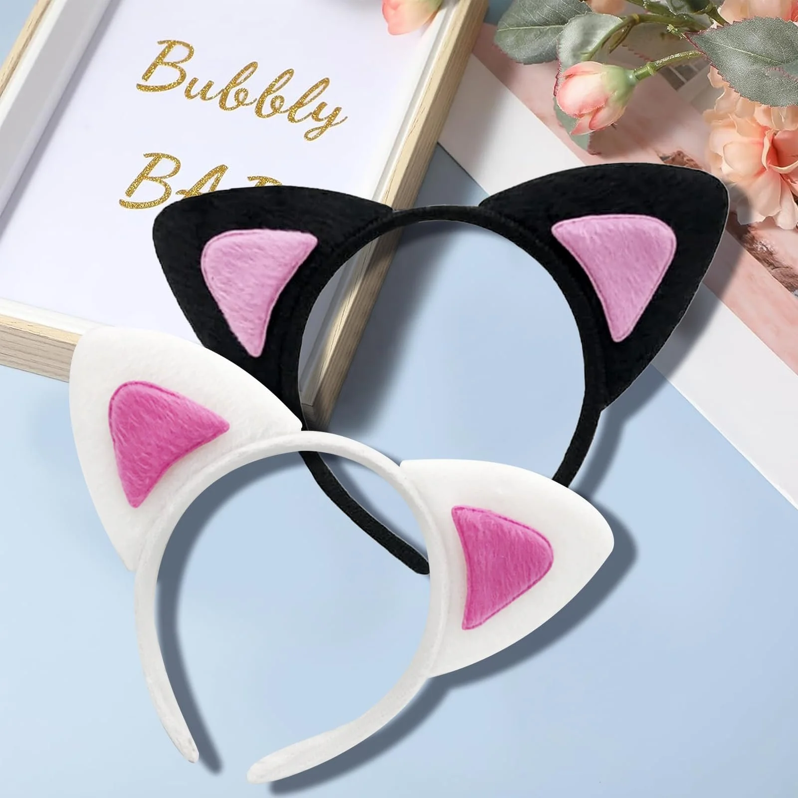 Набір з 2 милих обручів на голову з котячими вушками, фото №4