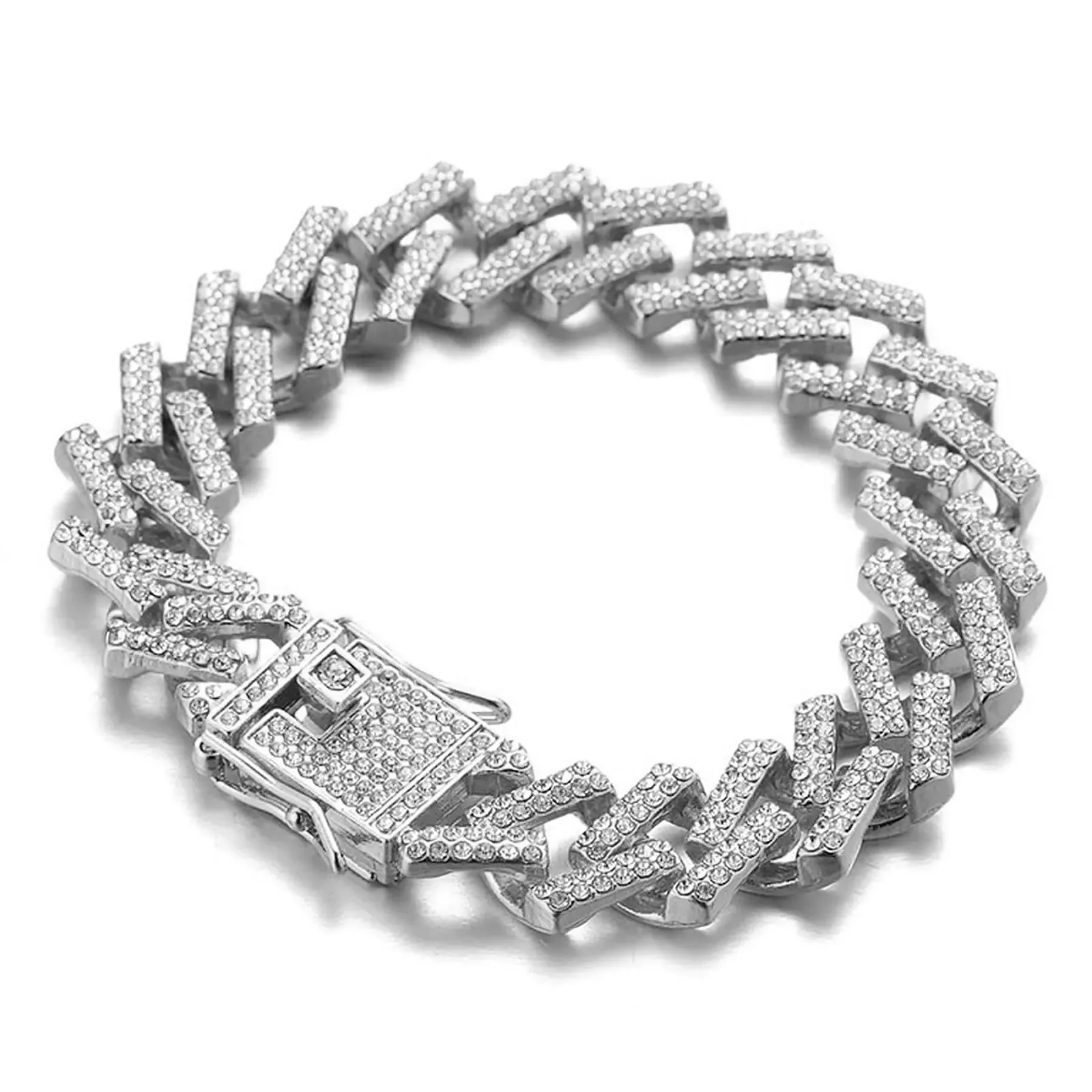 Кварцевые часы Halukakah Square Dial Diamond Gold, мужские, покрытые 18-каратным золотом / платиной, белое золото, браслет 24 см, фото №3