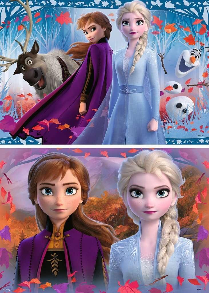 Детский пазл Ravensburger 05009 Journey into the Uncertain 2 x 12 деталей Disney Frozen, фото №2