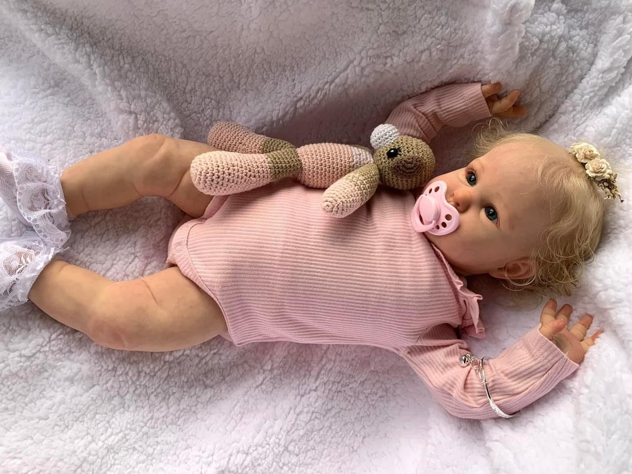 Кукла RXDOLL Реалистичная Reborn 60 см Мягкое тело Девочка Тодлер, фото №5
