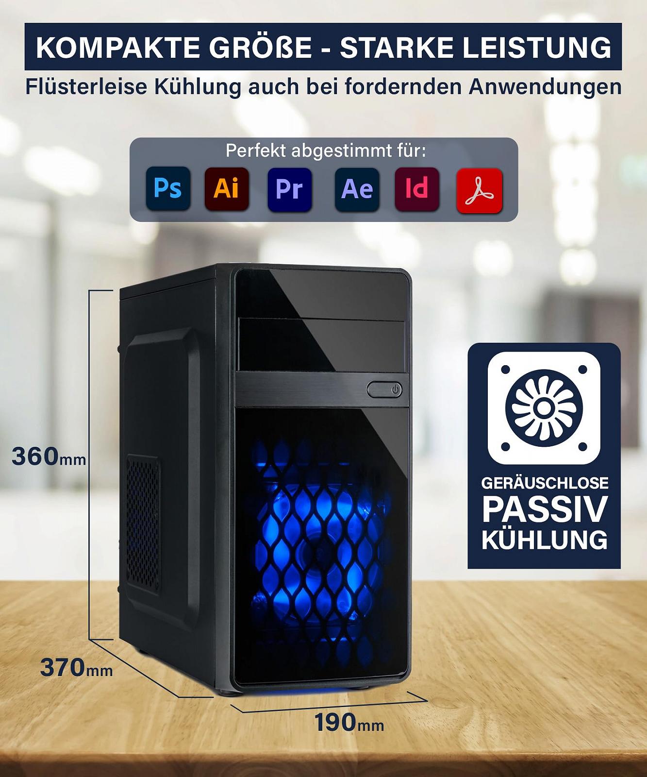 Комп'ютер HYPER BYTE Office PC Intel Quad Core i7 3.9GHz 16GB RAM 512GB SSD WiFi DVD+RW USB 3.0, фото №6