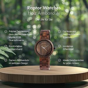 Женские часы Деревянные Raptor RA10171 Деревянный браслет Аналоговые Кварцевые цена на synthetic.ua - Фото 1 Женские часы Деревянные Raptor RA10171 Деревянный браслет Аналоговые Кварцевые synthetic.ua - Фото 1