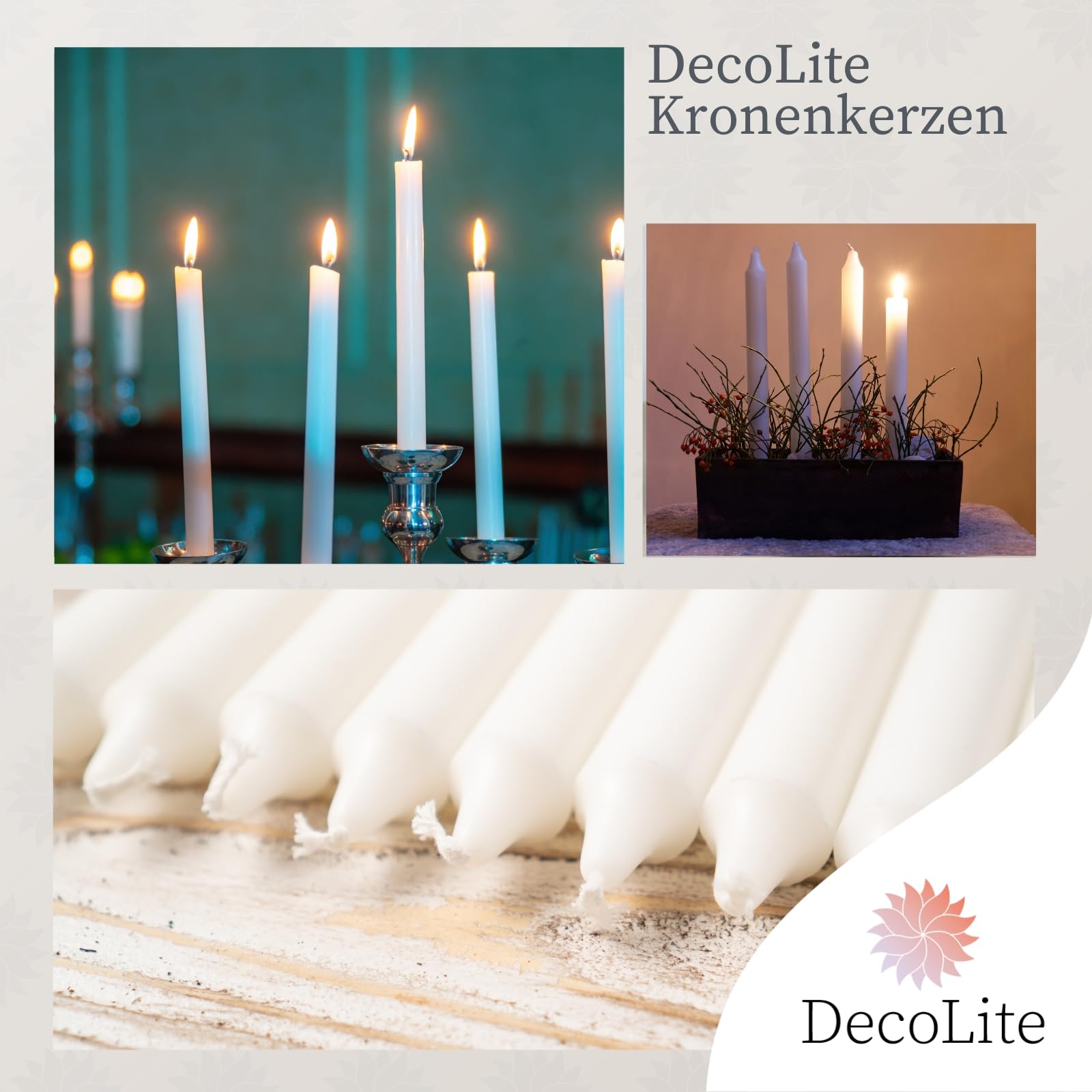 Свечки DecoLite Crown 200/22 мм (3 x упаковка по 10) 6 часов горения, фото №6