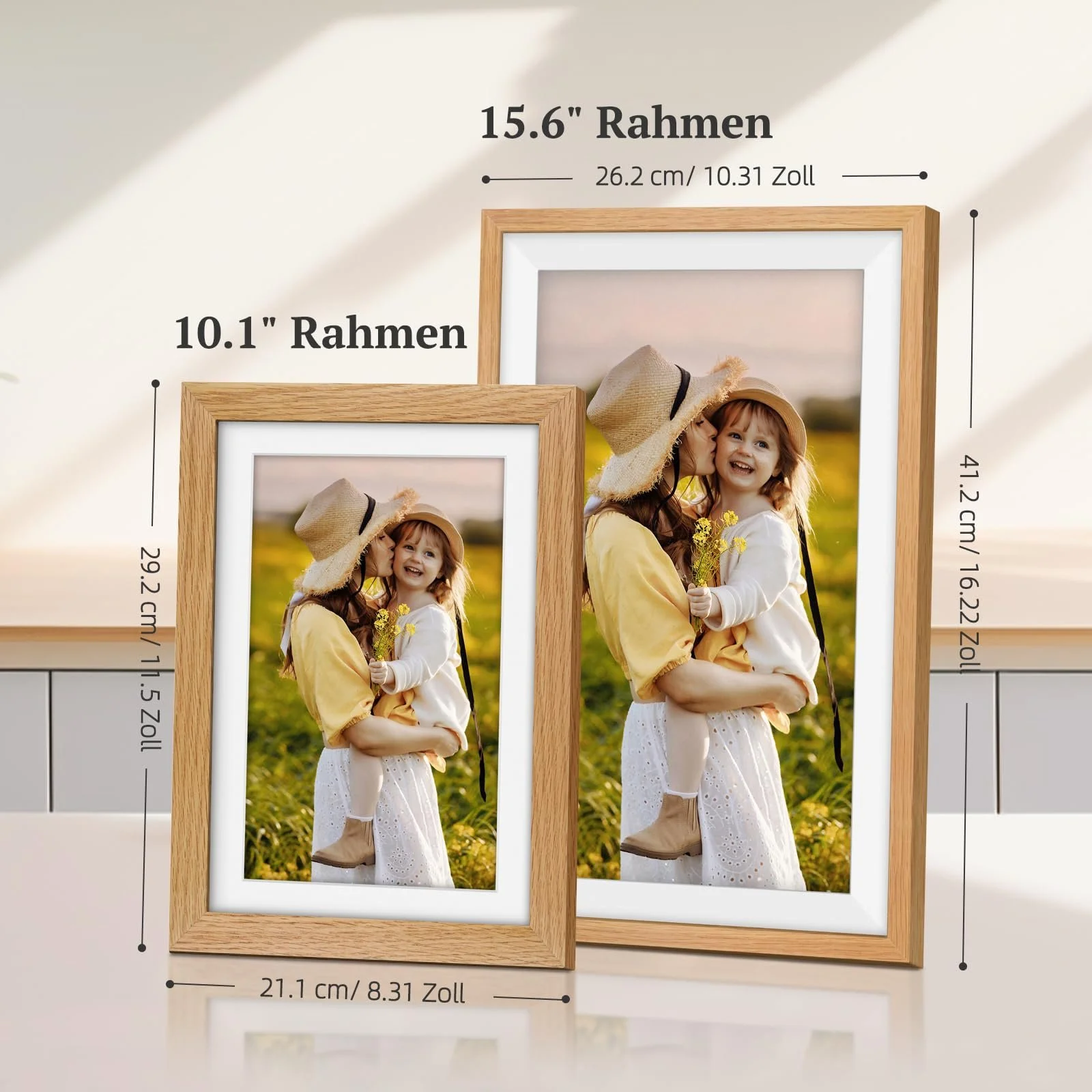 Цифровая фоторамка Apveelveer 15.6" WiFi 1920 x 1080 FHD IPS Touch Screen 32 ГБ Oak Wood 94% sRGB, фото №8 Цифровая фоторамка Apveelveer 15.6" WiFi 1920 x 1080 FHD IPS Touch Screen 32 ГБ Oak Wood 94% sRGB, фото №8