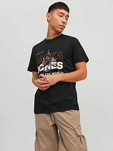 Футболка JCOHUNT TEE SS CREW NECK LN 12228391- Jack&Jones Чорний M - Фото 1