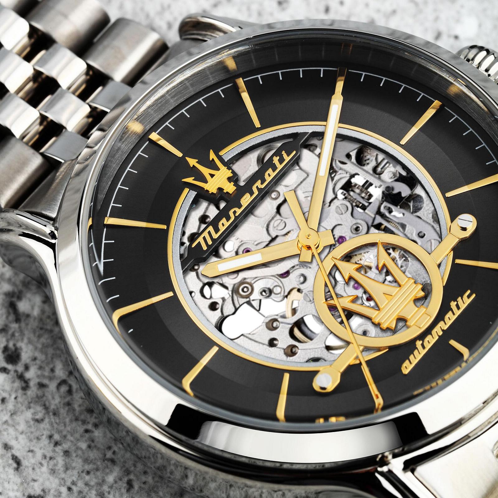 Чоловічий Автоматичний Аналоговий Годинник Maserati Vintage Collection R8823118015, сріблястий, браслет, фото №6