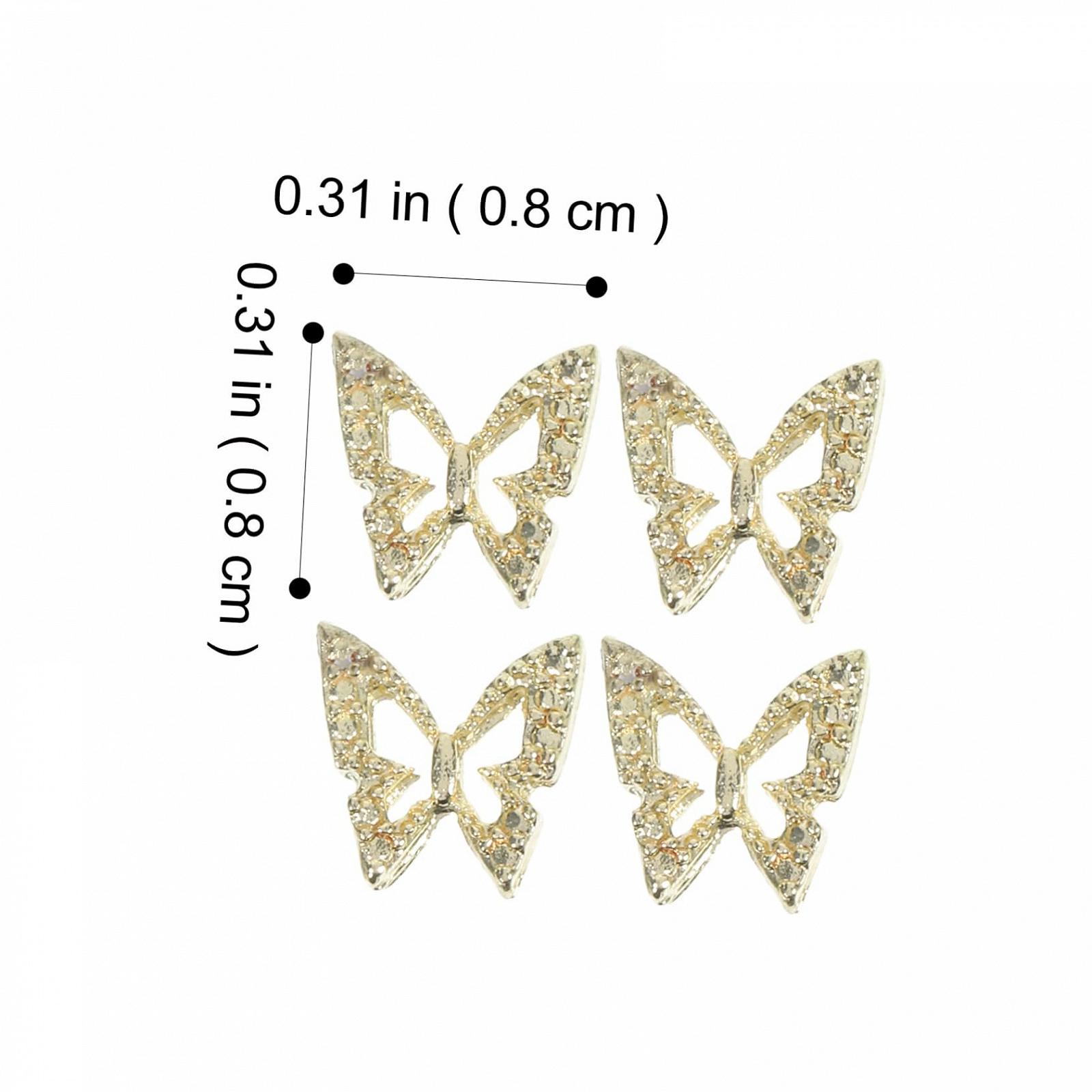 Подвески для ногтей FRCOLOR Бабочки 40 шт украшения для маникюра, фото №3