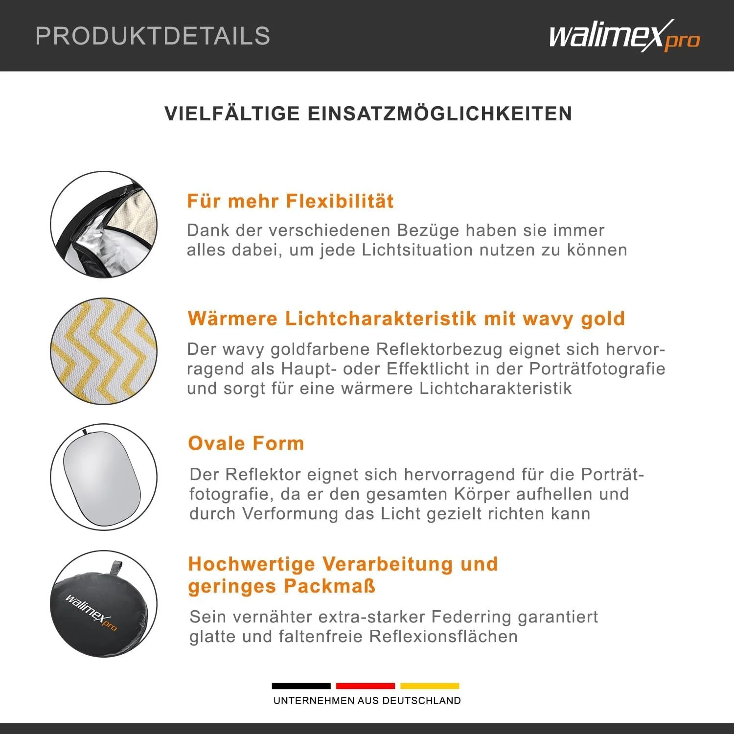 Набор сложных отражателей Walimex 5 в 1 102 x 168 см, фото №3