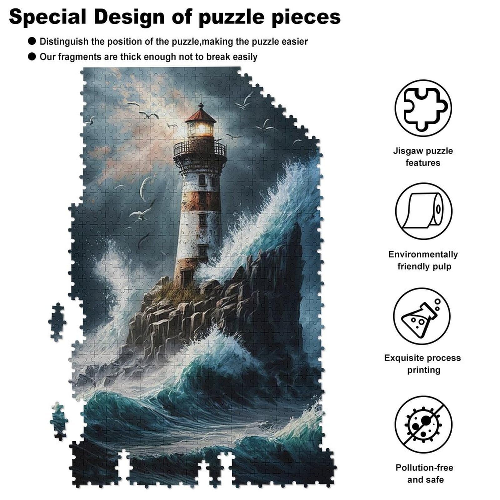 Дерев'яна головоломка Lighthouse 1000 елементів 78 x 53 см, фото №3