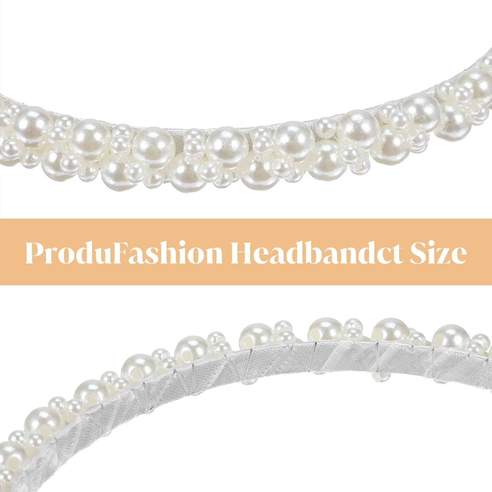 Обруч для волос Женский Жемчужный, фото №4