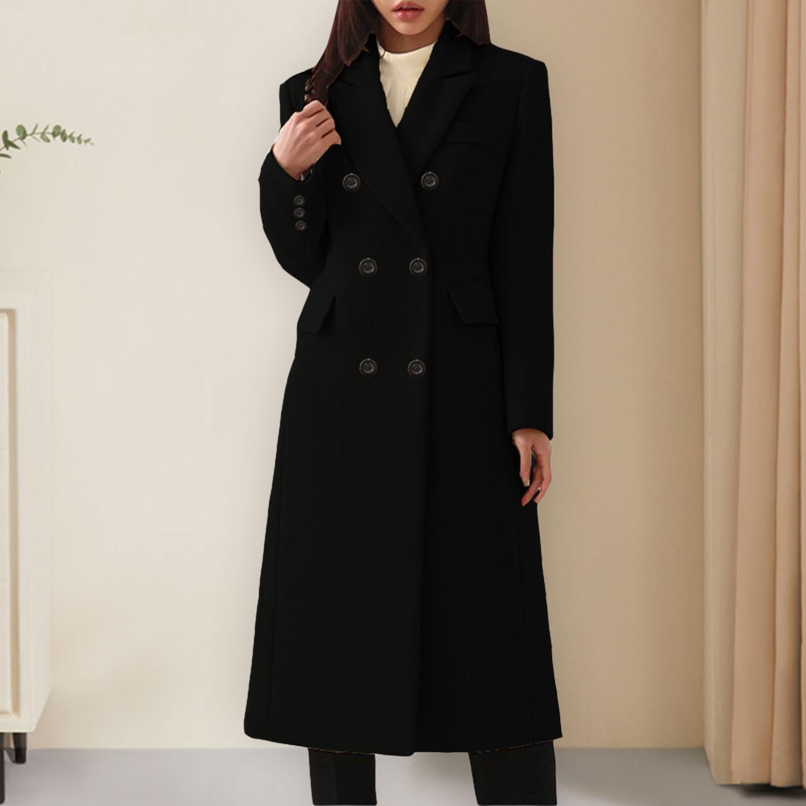 Пальто OCCOKO Двубортное Длинное Зимнее, фото №3 Пальто OCCOKO Двубортное Длинное Зимнее, фото №3