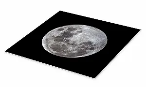 Постер MonarchC Полная луна 60 x 60 см Серый synthetic.ua - Фото 1
