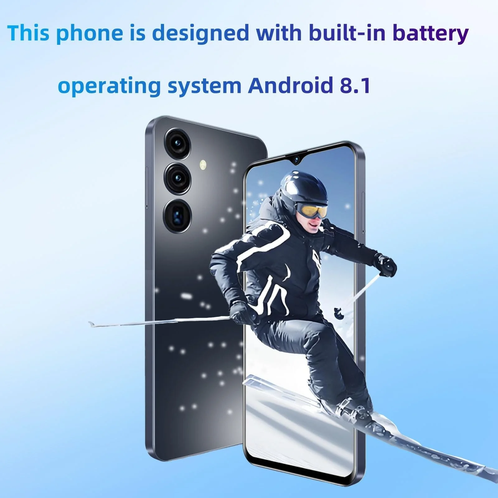 Смартфон 6,52 дюйма 2 ГБ 32 ГБ ROM 3G WCDMA: 850/1700/2100 МГц Dual SIM Android Черный, фото №4