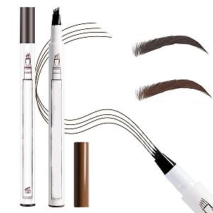 Олівець для брів Waterproof Eyebrow Pencil 4 Heads Світло-коричневий + Темно-коричневий - Фото 1