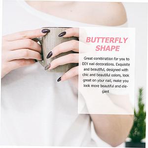 Аксессуары для дизайна ногтей Бабочки 3D Подвески-бабочки для ногтей Стразы для ногтей Драгоценные камни для ногтей Аксессуары для ногтей Техника для ногтей Аксессуары для ногтей Блестки для ногтей Смола, упаковка 40 штук synthetic.ua - Фото 1