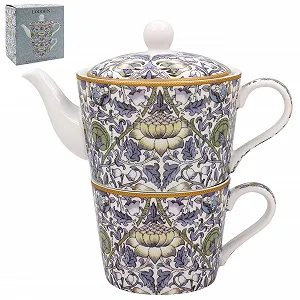 Чайник-заварник з чашкою The Leonardo Collection Lodden Tea for One від William Morris, порцеляновий synthetic.ua - Фото 1