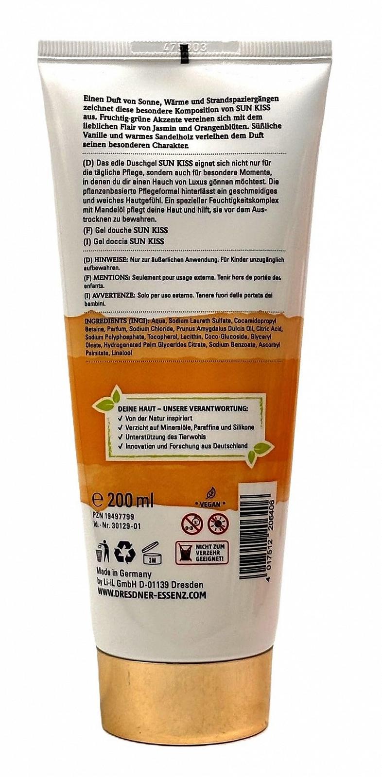 Гель для душа Dresdner Essenz Sun Kiss 200 мл, фото №2