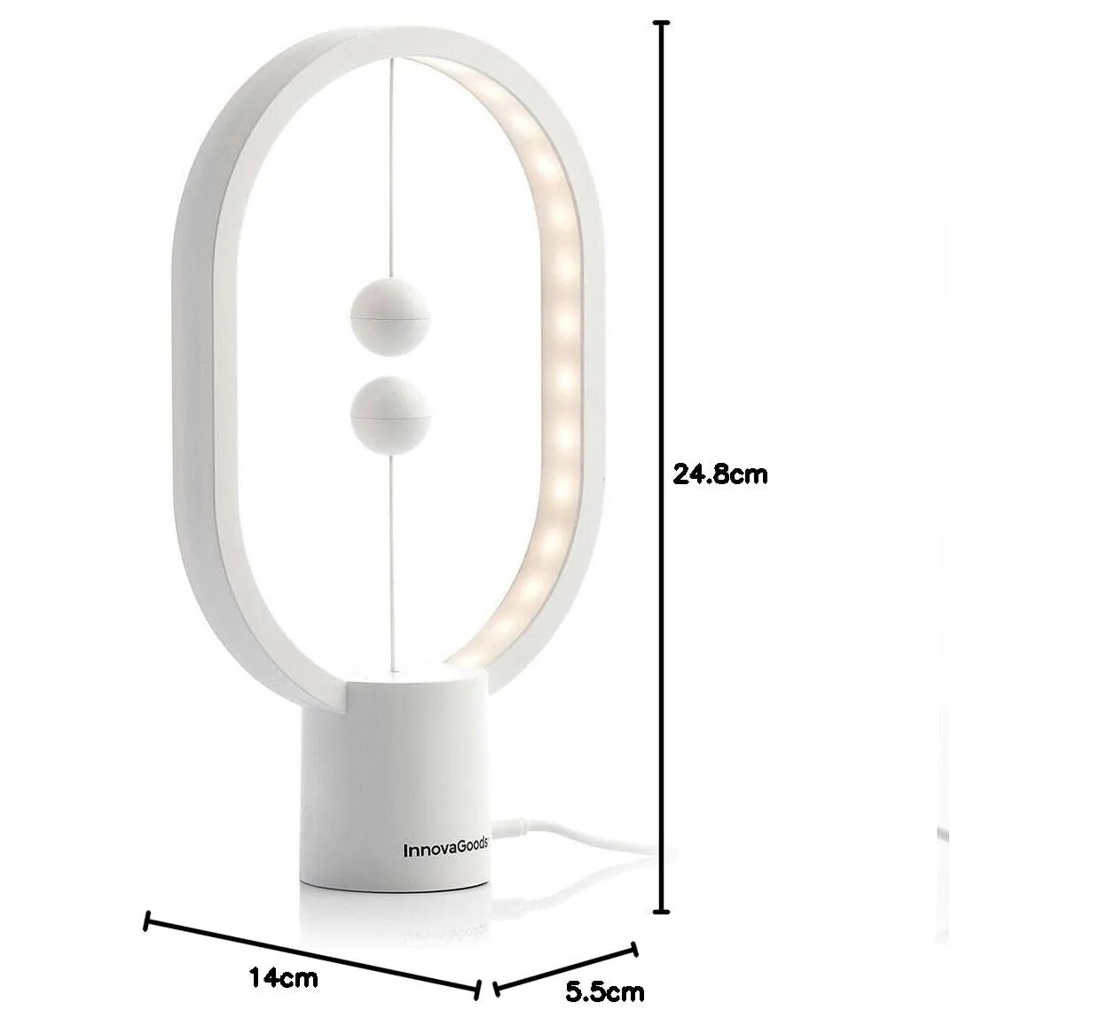 Настільна лампа InnovaGoods Magilum Balance Light Магнітний вимикач LED Біла, фото №10