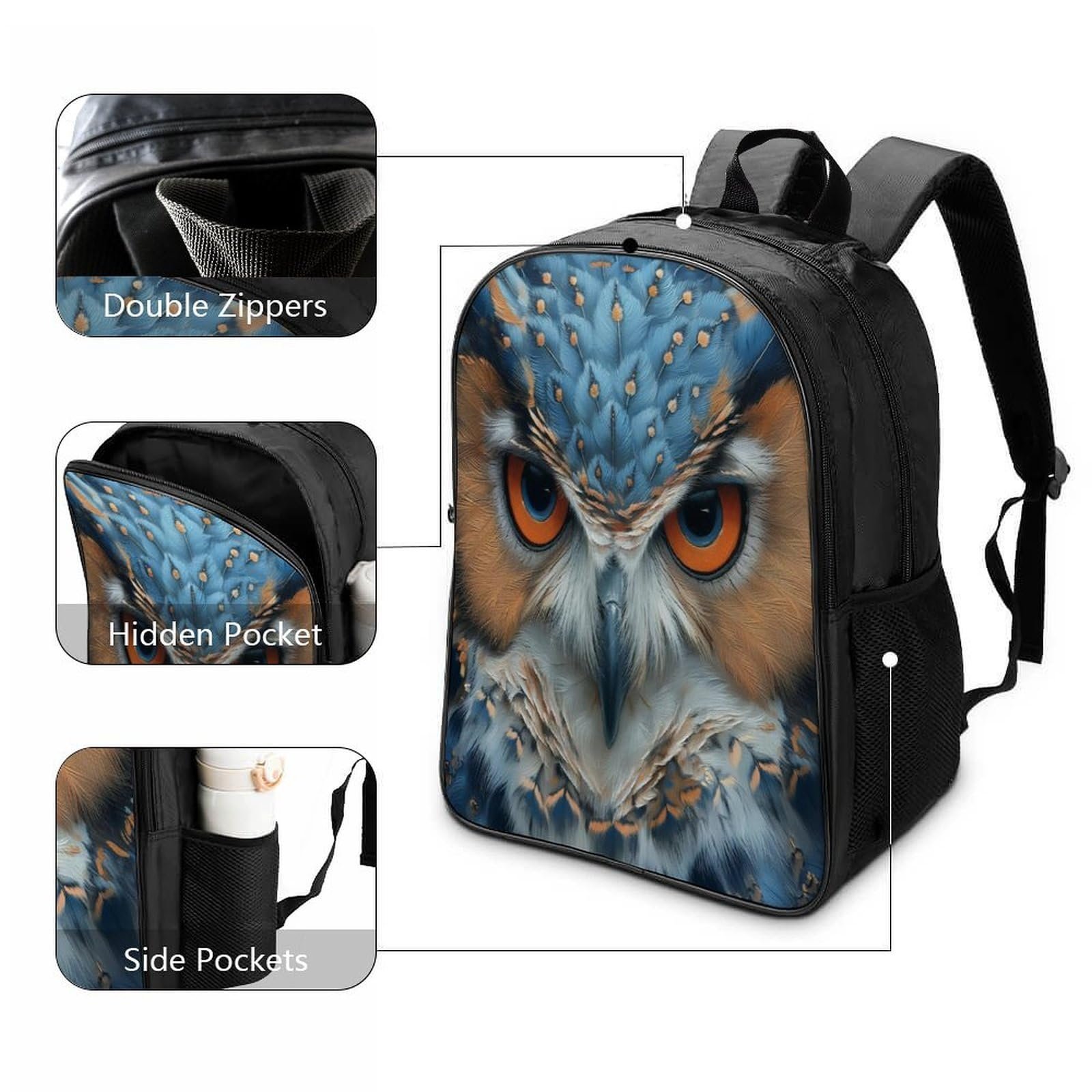 Рюкзак шкільний DPEOANEBN Owl, 40 x 28 x 16 см, Style-2, фото №3