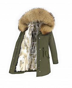 Парка Lea Marie Жіноча XXL комір зі 100% натурального хутра synthetic.ua - Фото 1