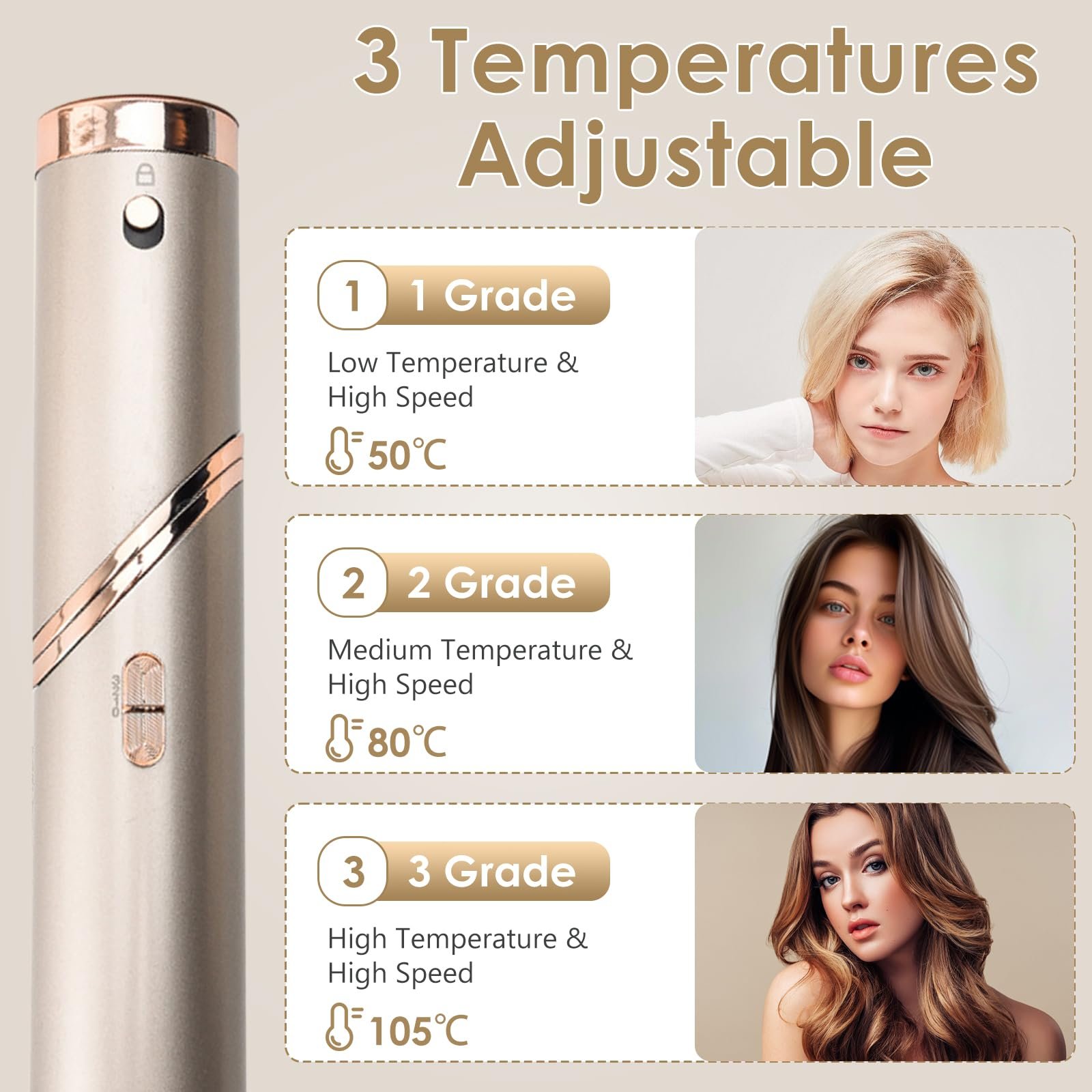 Фен-щетка 5-в-1 Anluomania Airstyler 1000 Вт 110,000 RPM с ионизацией, фото №5