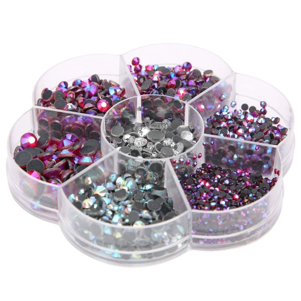 Стрази Скло 2–6 мм 2100 шт. Кольори в асортименті, фото №1