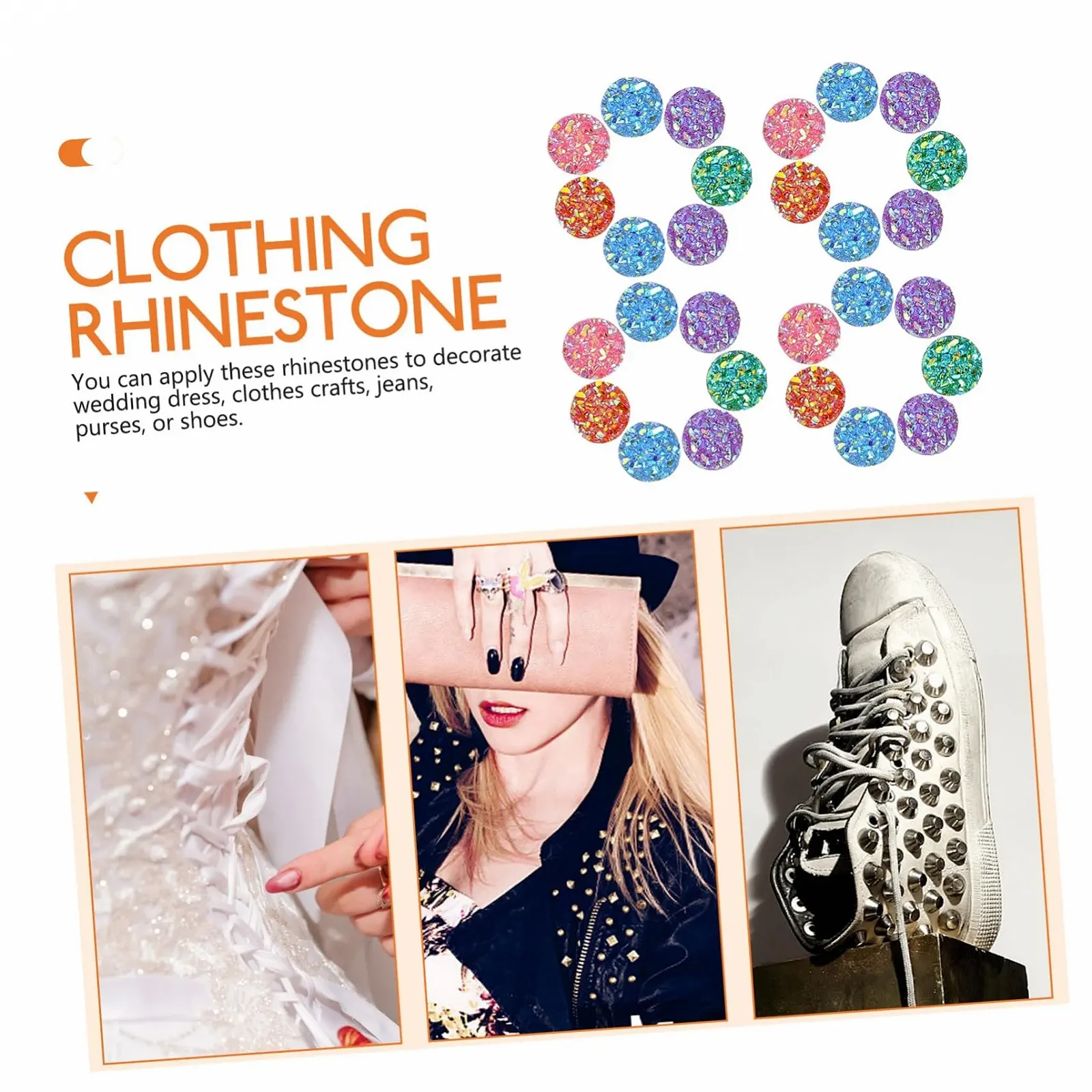 Стрази Плоскі NUOBESTY 100 штпастикові самоцвіти, фото №9