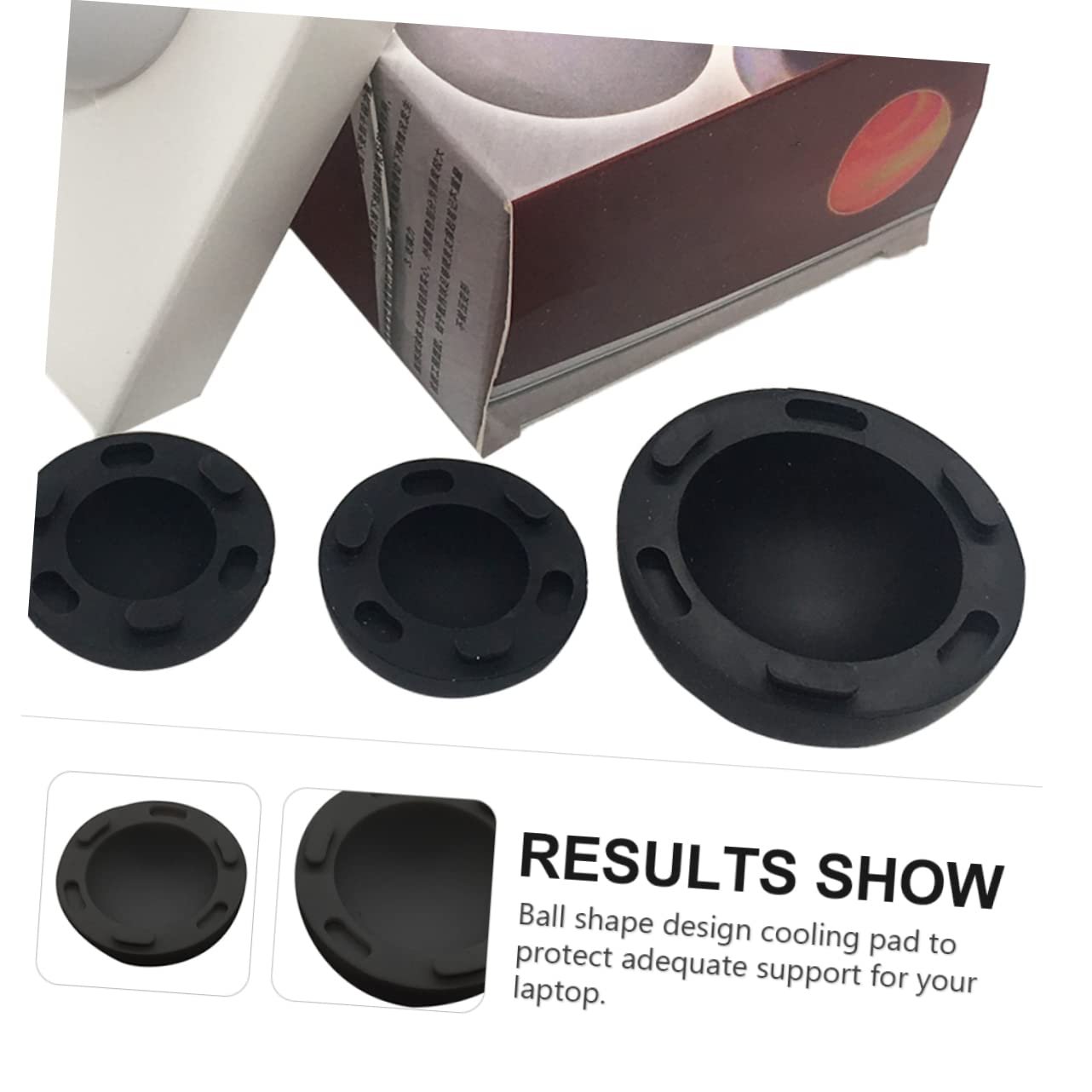 Подставка для ноутбука Tofficu, 4 шт., силиконовые сферические ножки для охлаждения, вентиляции и контроля температуры, подходит для ноутбуков и портативных устройств, фото №3
