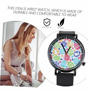 Часы Healvian Черный synthetic.ua - Фото 1