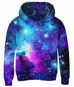 Худи Fanient 3D принт для мальчиков и девочек, флис, с карманами кенгуру - Фото 1