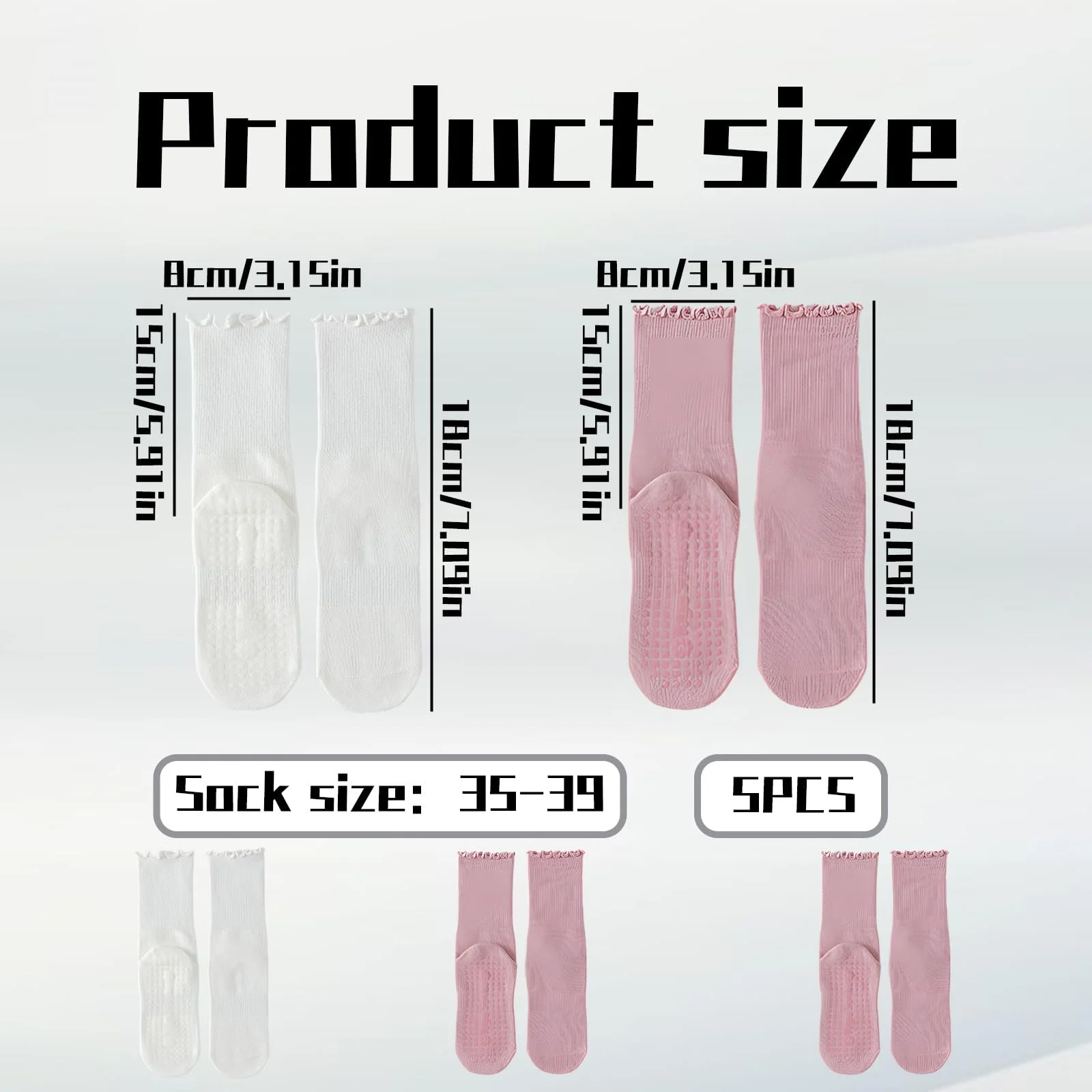 Шкарпетки жіночі протиковзкі 5 пар, фото №2