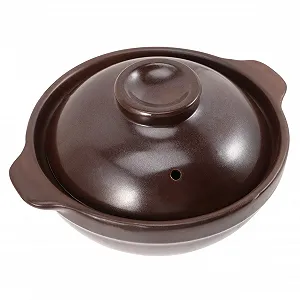 Горщик глиняний з кришкою малий розмір термостійкий для супів та каш коричневий - Фото 1