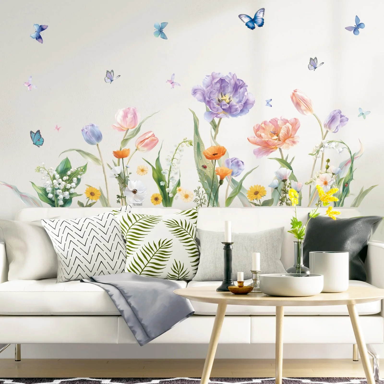 Наклейка на стіну SHUCHING Акварельні тюльпани Самоклеюча, фото №4 Наклейка на стіну SHUCHING Акварельні тюльпани Самоклеюча, фото №4