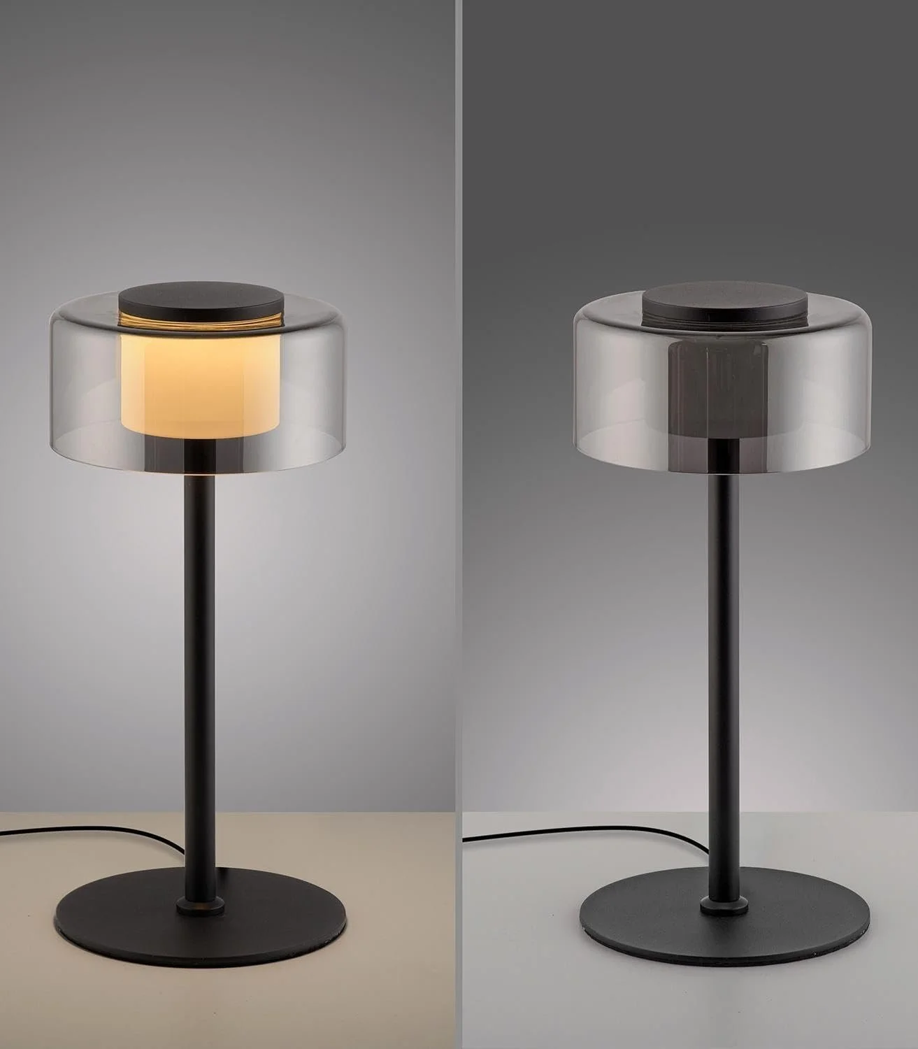 Настільна лампа Paul Neuhaus LED 33 см димоване скло чорна, фото №8