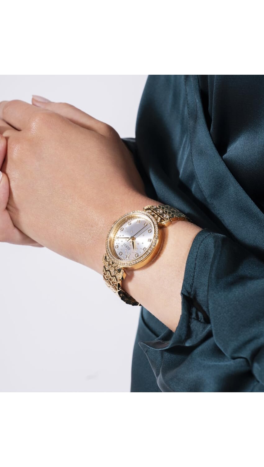 Часы женские кварцевые GUESS GW0763L2 Аналоговый Золотой/Серебряный, фото №8