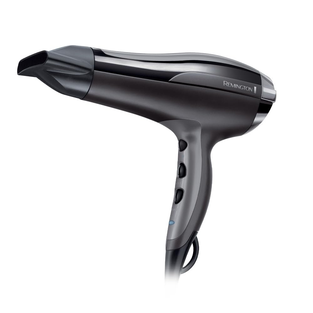 Фен Remington Pro-Air Turbo D5220, 2400 Вт, керамическое турмалиновое кольцо, насадка для укладки, диффузор, черный, фото №3