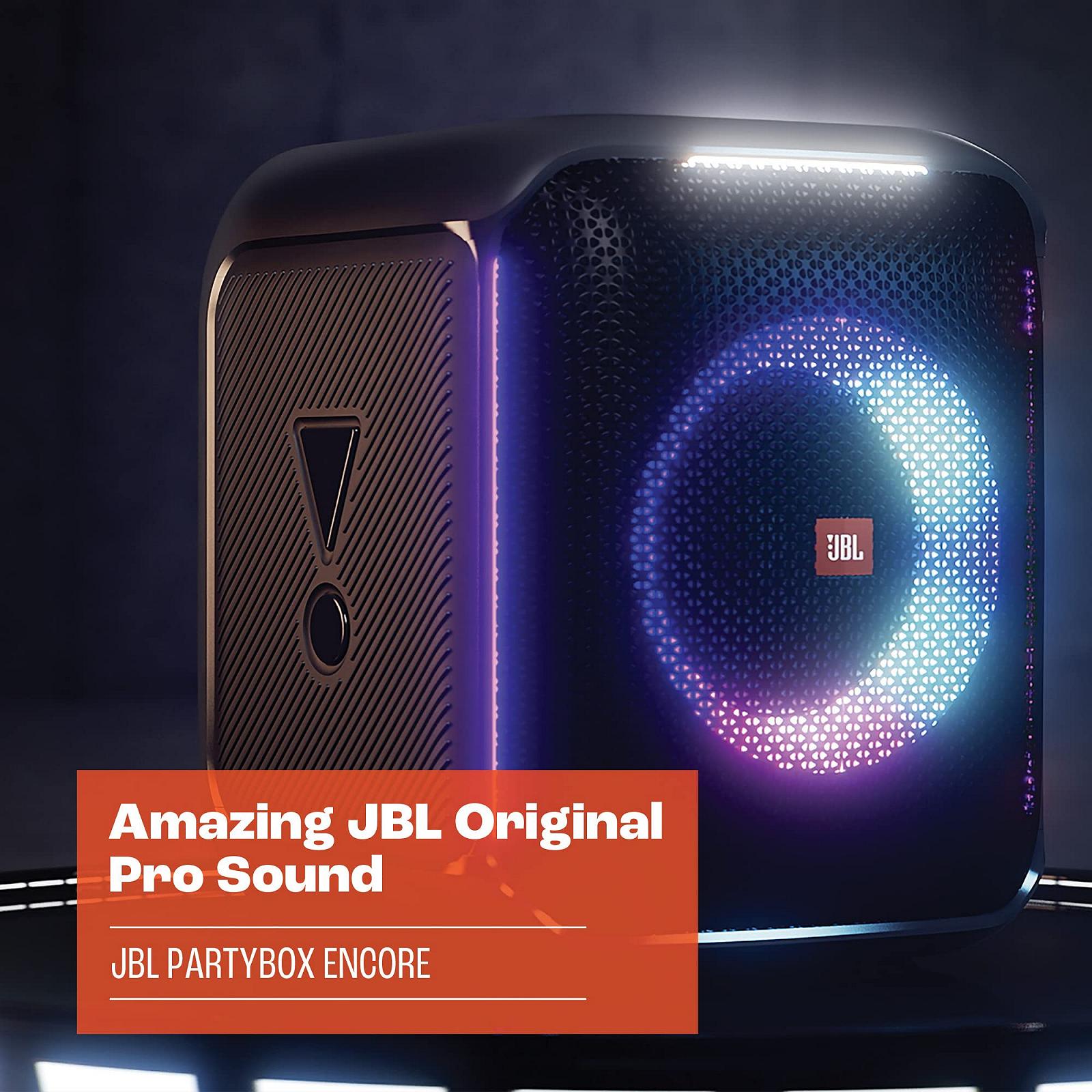 Акустична система JBL PartyBox Encore Essential з вбудованими вогнями IPX4 чорна, фото №5
