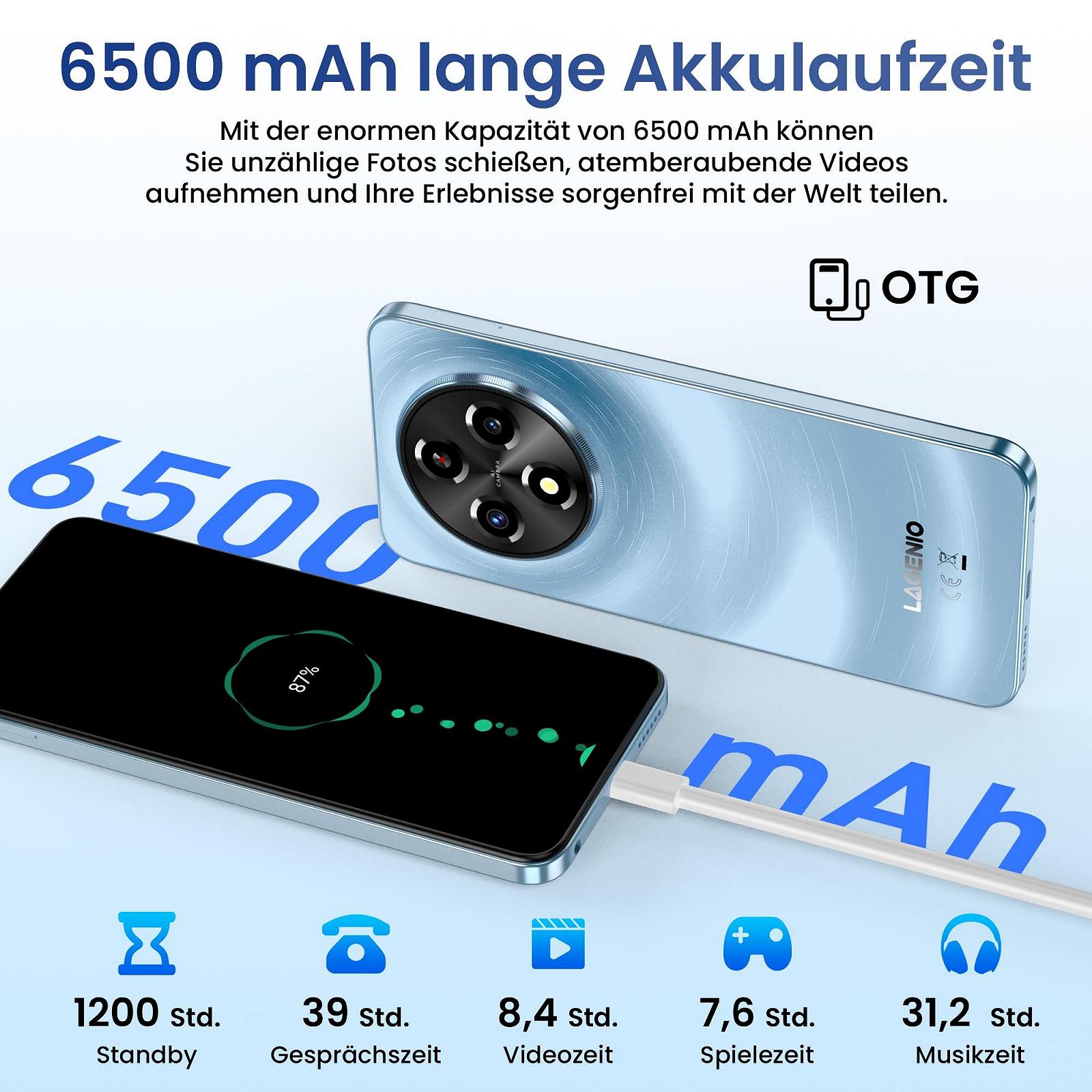 Смартфон LAGENIO A12 12/128 ГБ 6,9 дюйма HD+ 120 Гц 13 Мп + 8 Мп Dual SIM 4G, фото №7