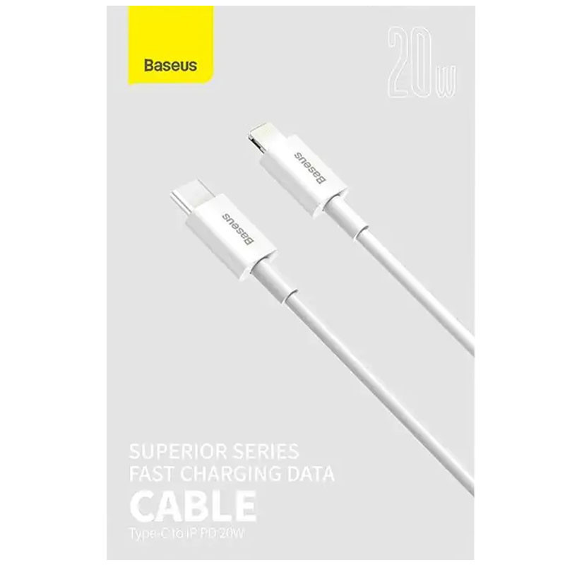 Дата кабель Baseus Superior Series Fast Charging Type-C to Lightning PD 20W 1m CATLYS-A, фото №3