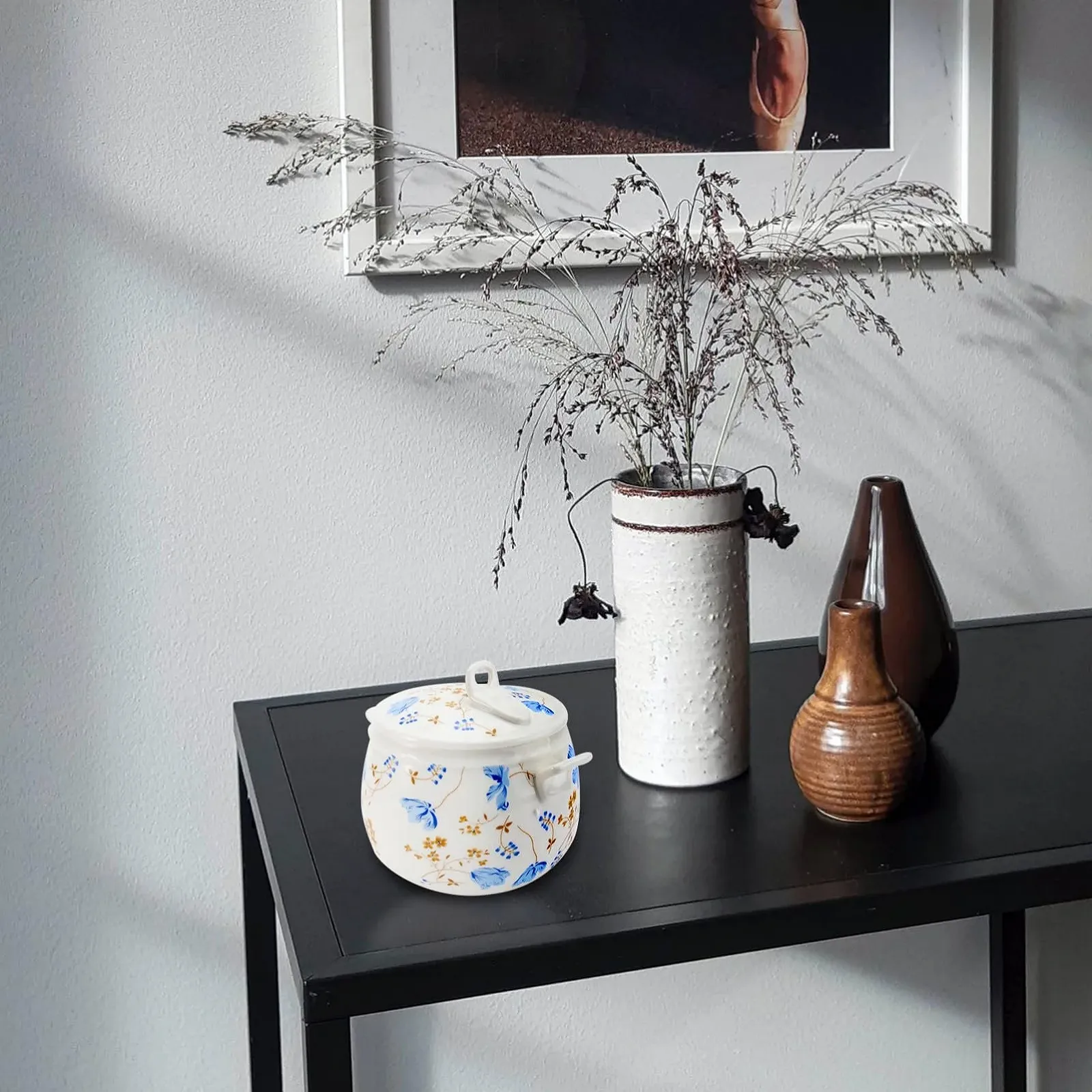 Кастрюля для тушения SOIMISS керамическая с крышкой декор Орхидея, фото №3 Кастрюля для тушения SOIMISS керамическая с крышкой декор Орхидея, фото №3