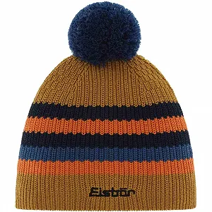Помпонная шапка Eisbär Blib OS MÜ RL Kids, охра, бургунди, оранжевый, кобальт - Фото 1
