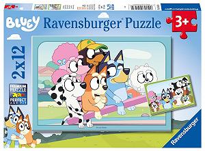 Дитячий пазл Ravensburger Fun with Bluey 05693 2 x 12 елементів 3+ - Фото 1