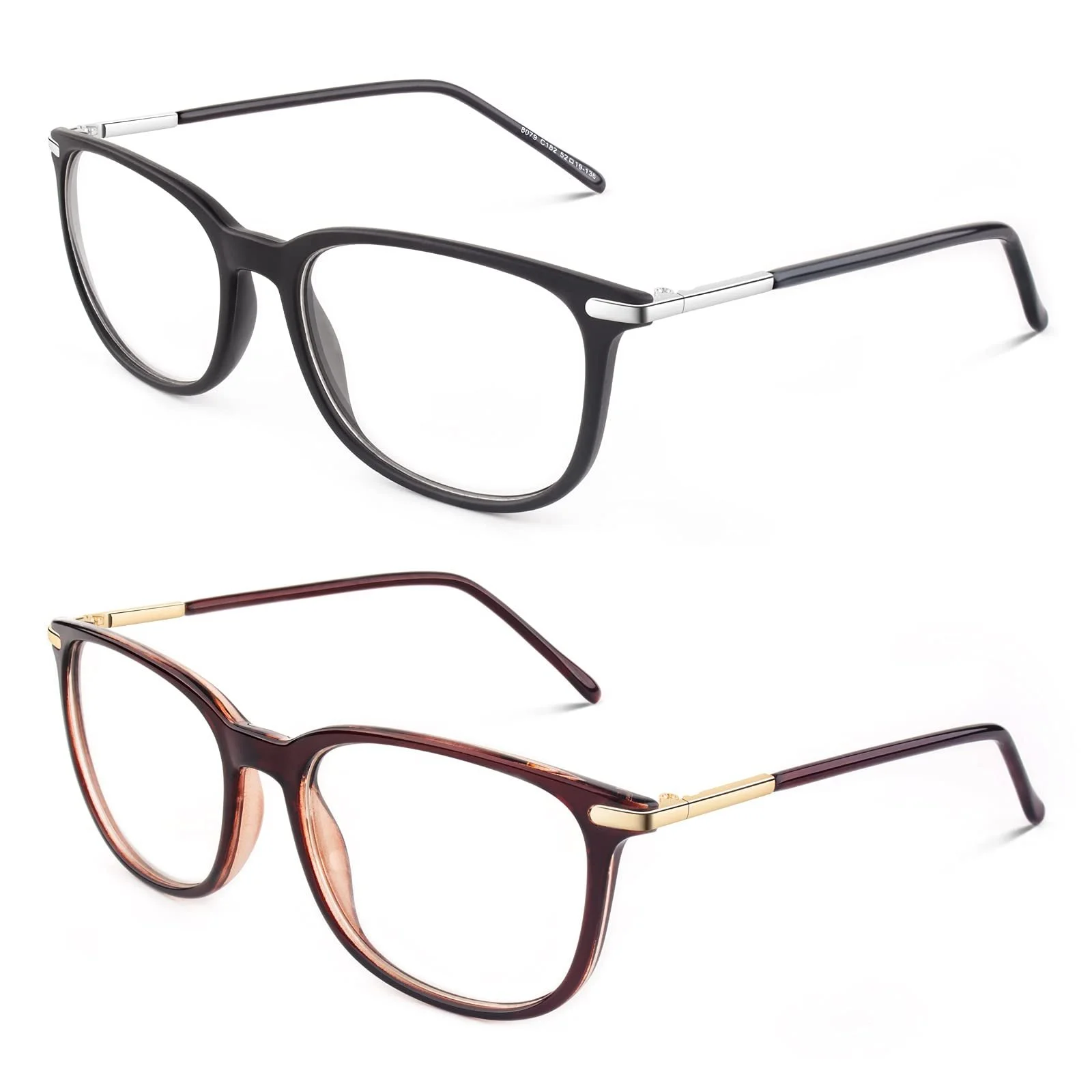 Окуляри CGID CN79 Класичні вінтажні в стилі 40-х 50-х років, еліптична оправа, прозорі лінзи, фото №1