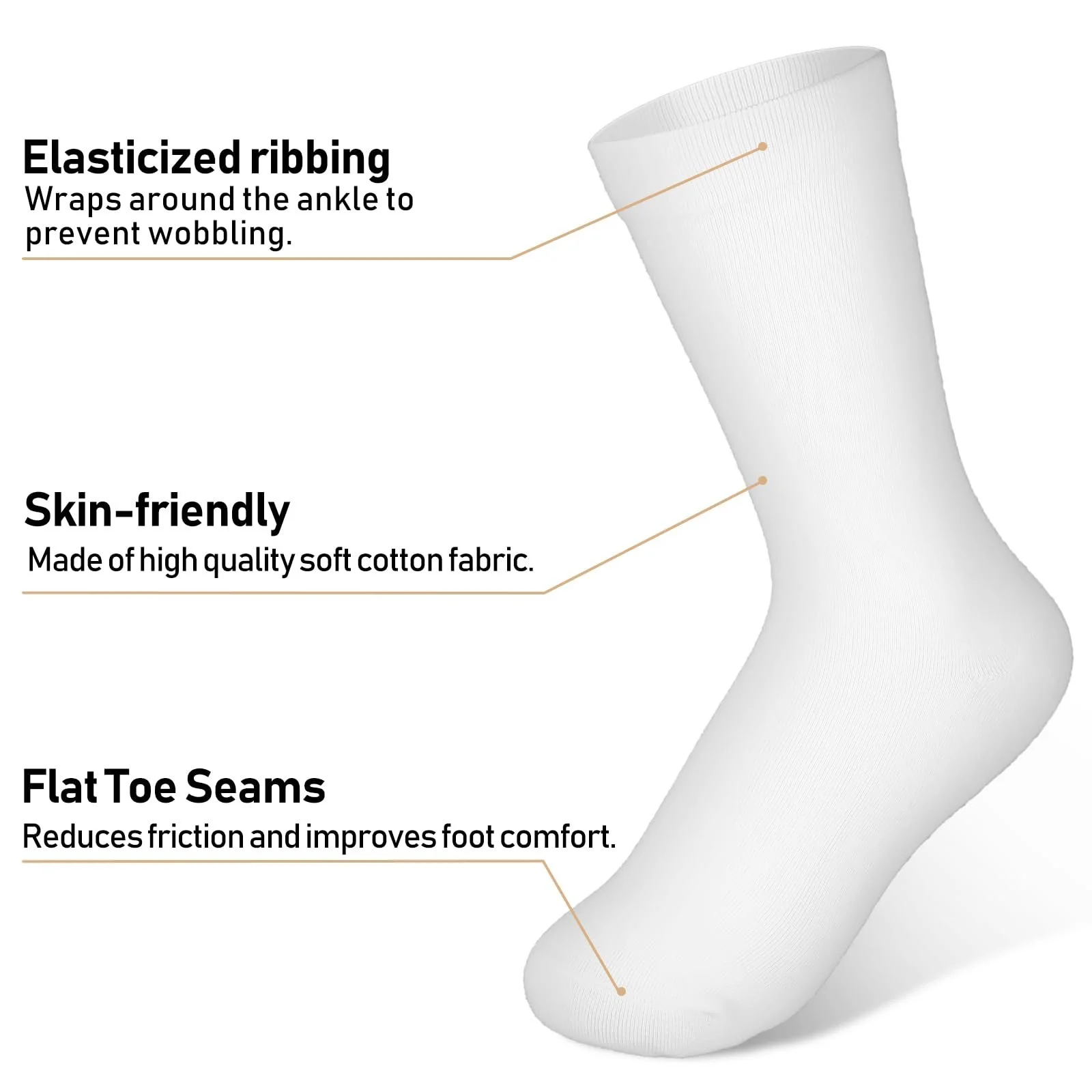 Носки Lusofie (3 пары) Женские хлопковые носки, без резинки, с широким поясом, для хлопка, носки до середины икры, удобная резинка, дышащие, комфортные, один размер, фото №3 Носки Lusofie (3 пары) Женские хлопковые носки, без резинки, с широким поясом, для хлопка, носки до середины икры, удобная резинка, дышащие, комфортные, один размер, фото №3