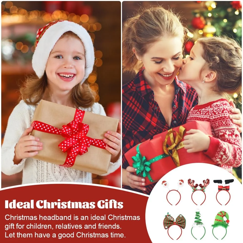 Набор из 6 рождественских обручей для волос., фото №6