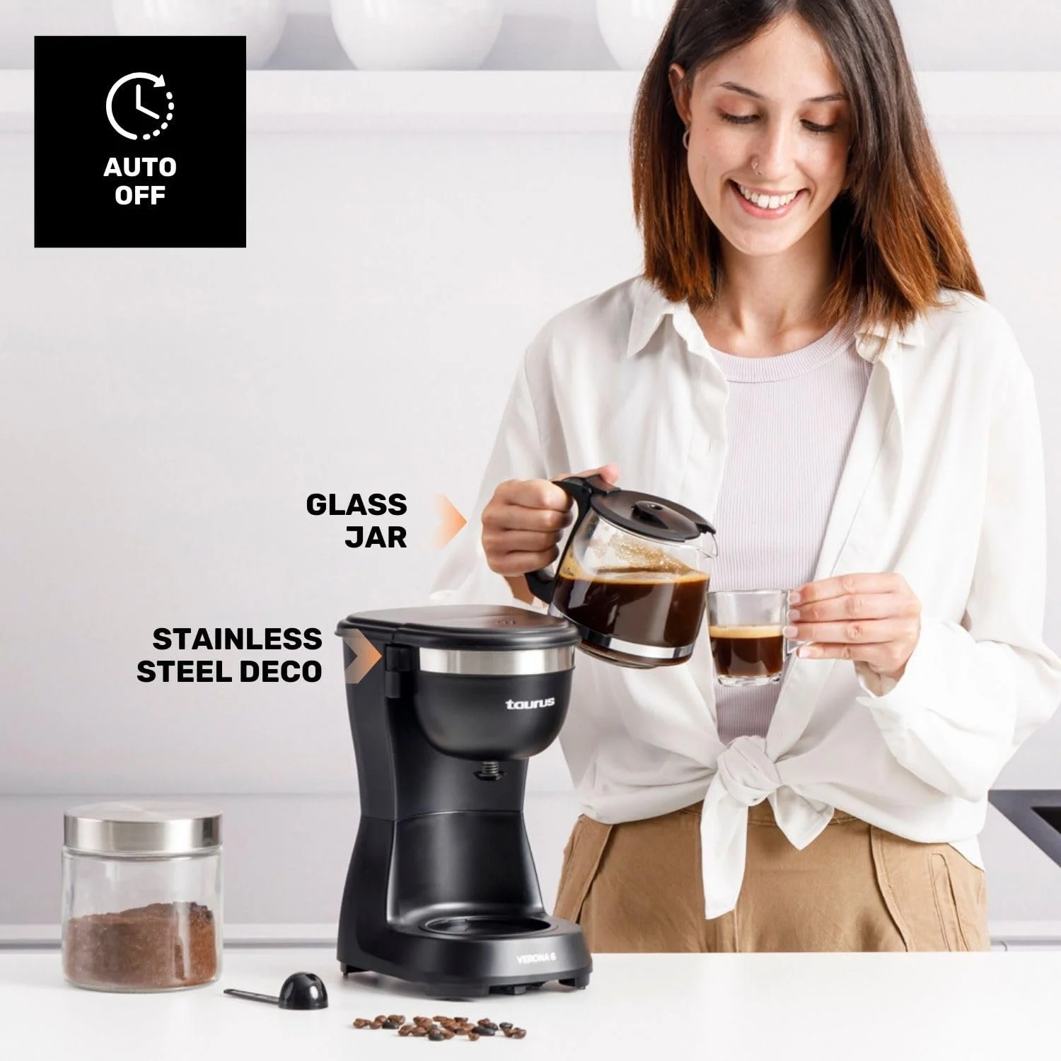 Кофеварка фильтровальная Taurus Verona 6 600 ml 600 W Матовый черный, фото №7