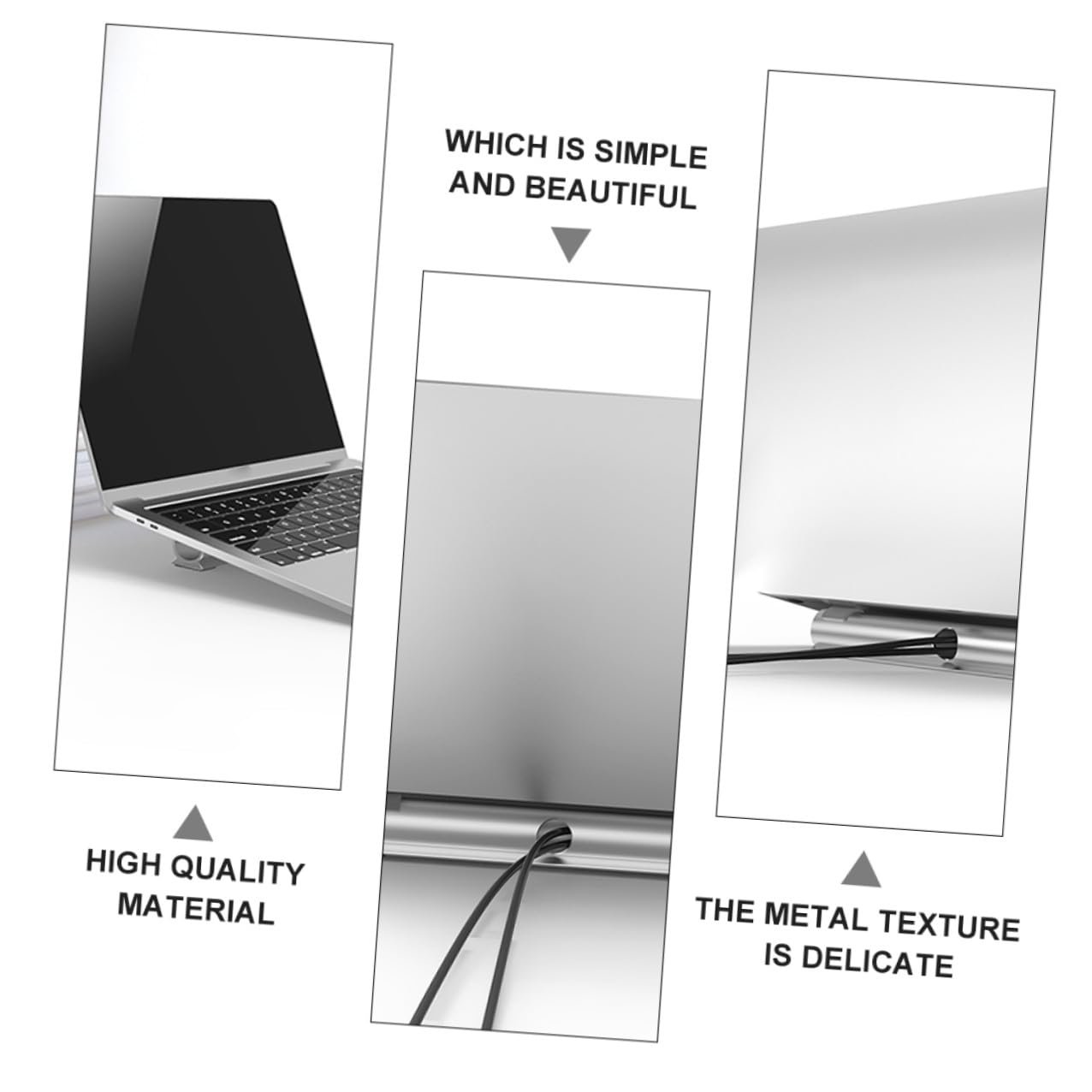 Подставка для ноутбука Aluminium Gadpiparty с регулировкой высоты и кабелей, фото №4