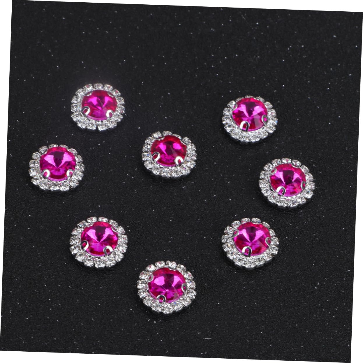 Стрази Плоскі NUOBESTY 20 шт. з акрилової смоли для шиття, ґудзики зі стразами, прикраси з бісеру зі стразами, скляні прикраси на блискавці, плоскі ґудзики для пришивання кристалів, фото №8